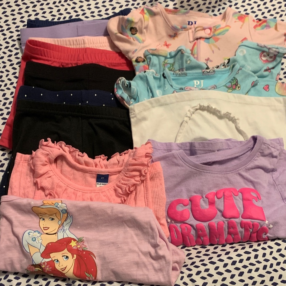 Summer Bundle! Cute Graphic and Ruffled Girls' Tops and shorts